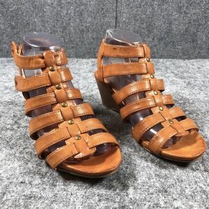 Cliffs by White Mountain Shoes Womens Size 8M Strappy Wedge Sandals Gladiator